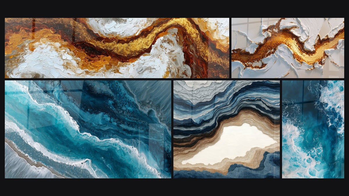 Mosaïque de cinq tableaux