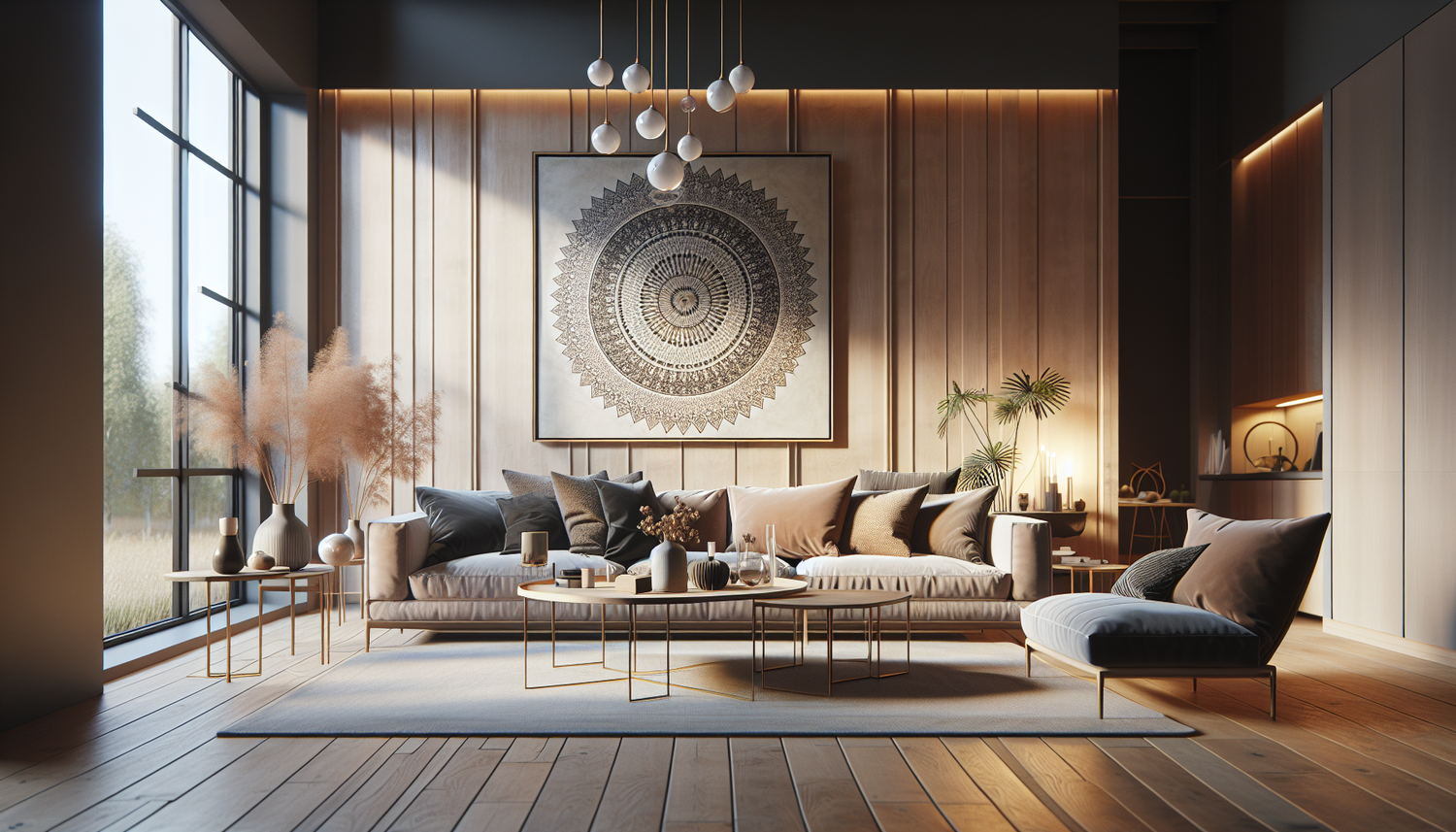 Intérieur contemporain avec tableau décoratif — ambiance Tableau