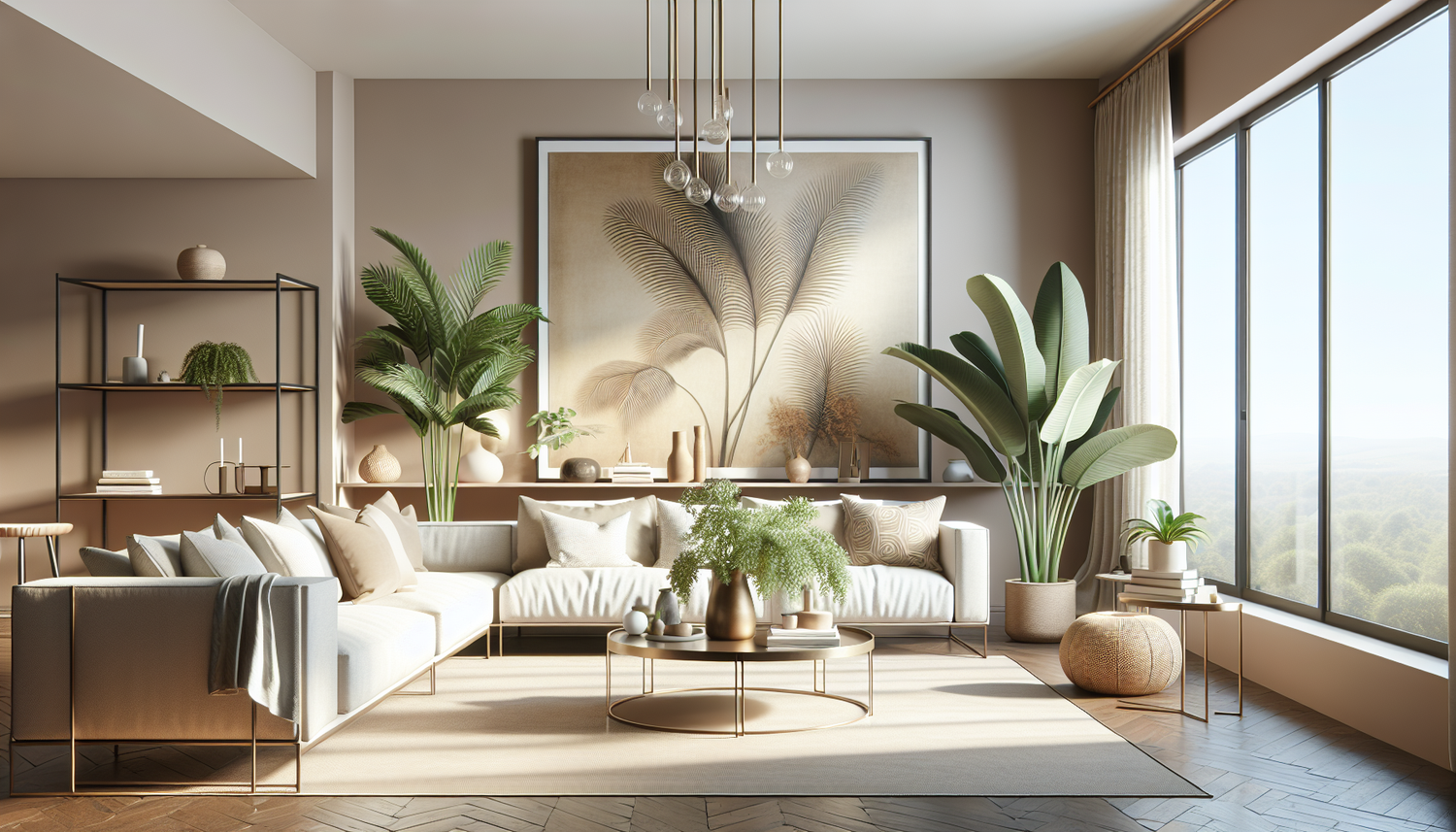 Intérieur contemporain avec tableau décoratif — ambiance wall art