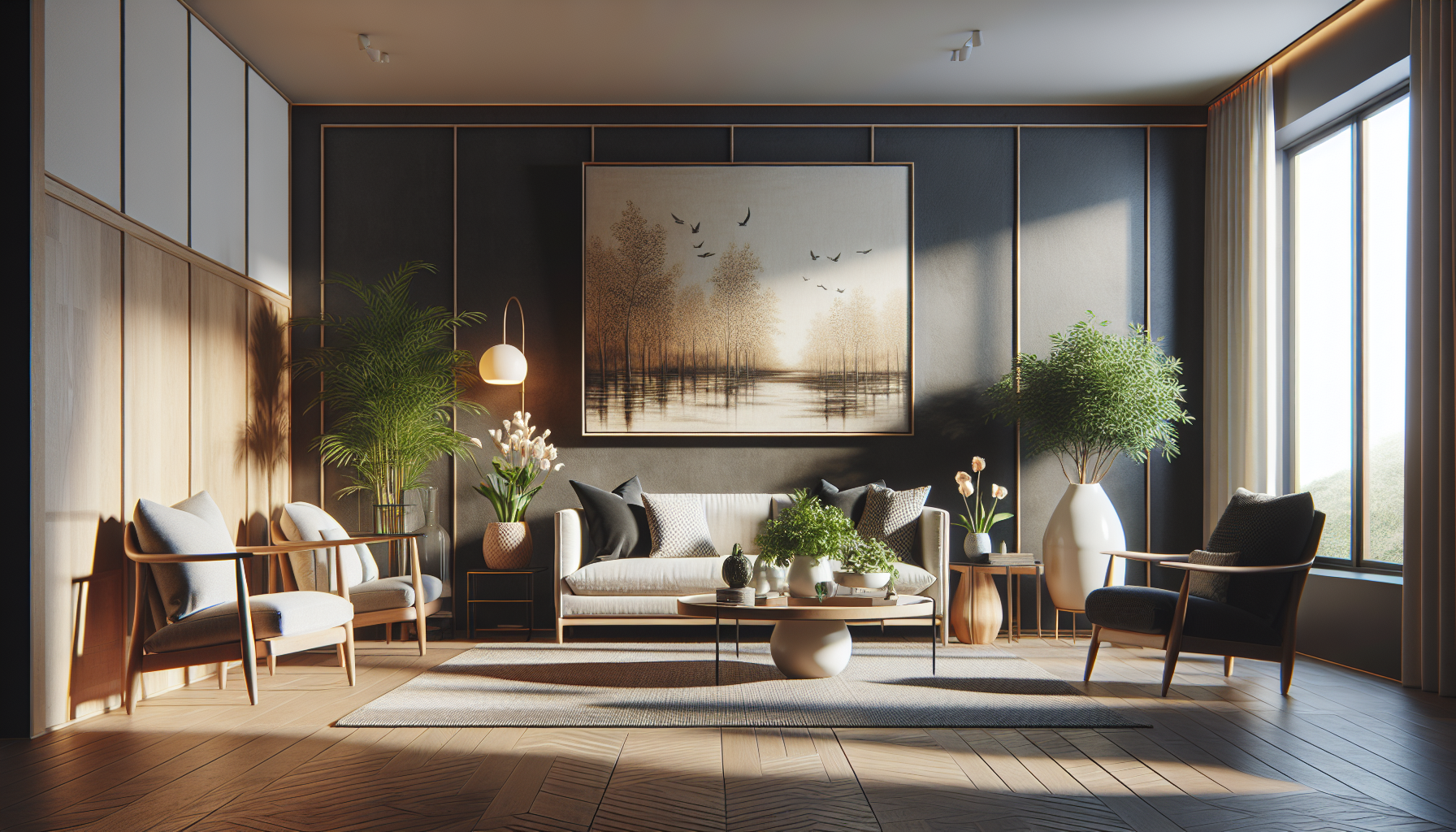 Intérieur contemporain avec tableau décoratif — ambiance Tableaux Cuisine