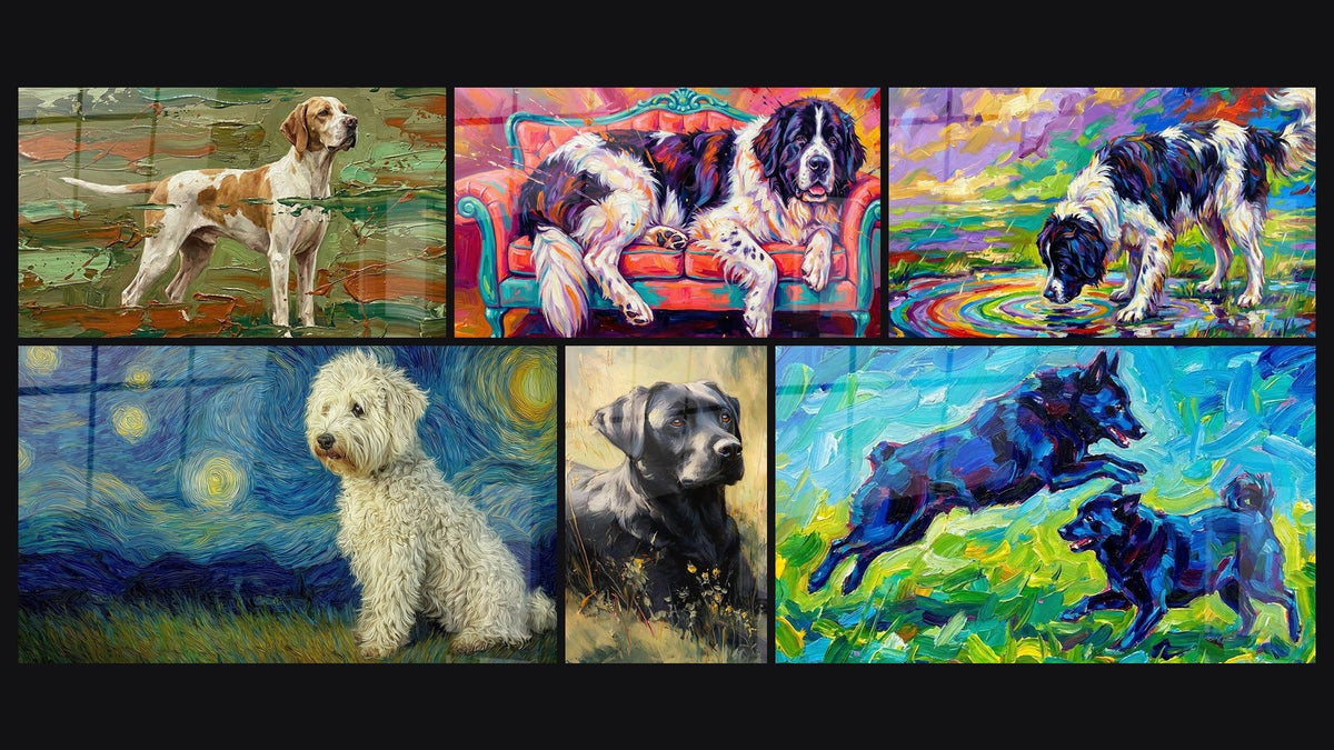 Mosaïque de six tableaux