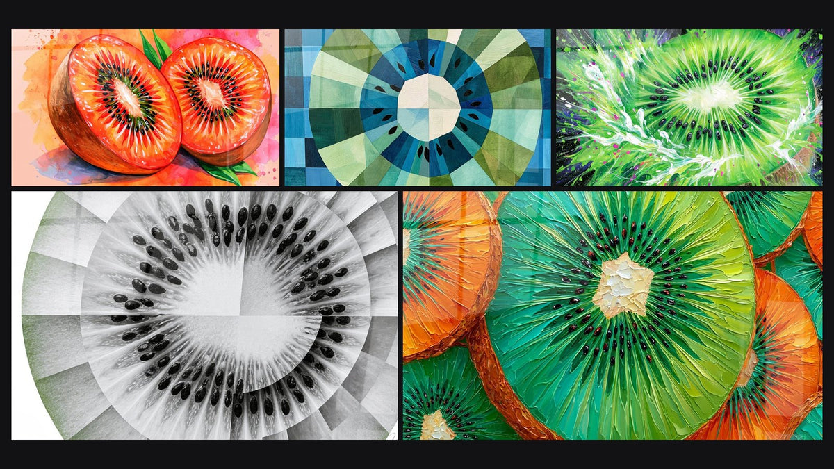Mosaico di cinque quadri