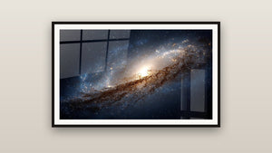 Cuadro enmarcado en una pared: Galaxia Espiral
