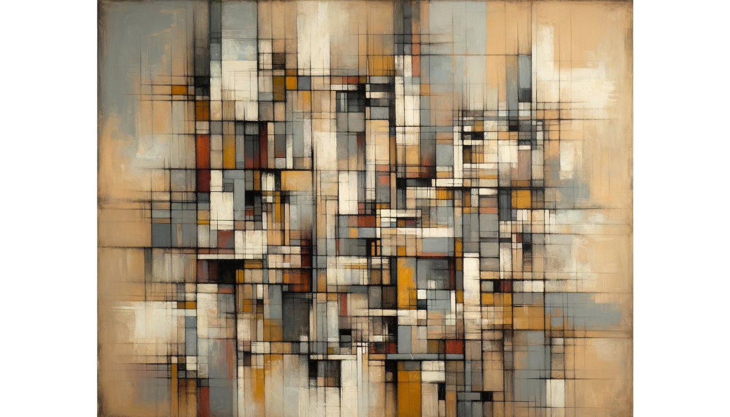 Peinture abstraite expressionniste de Jack Tworkov années 1950 combinant structure géométrique et gestes spontanés