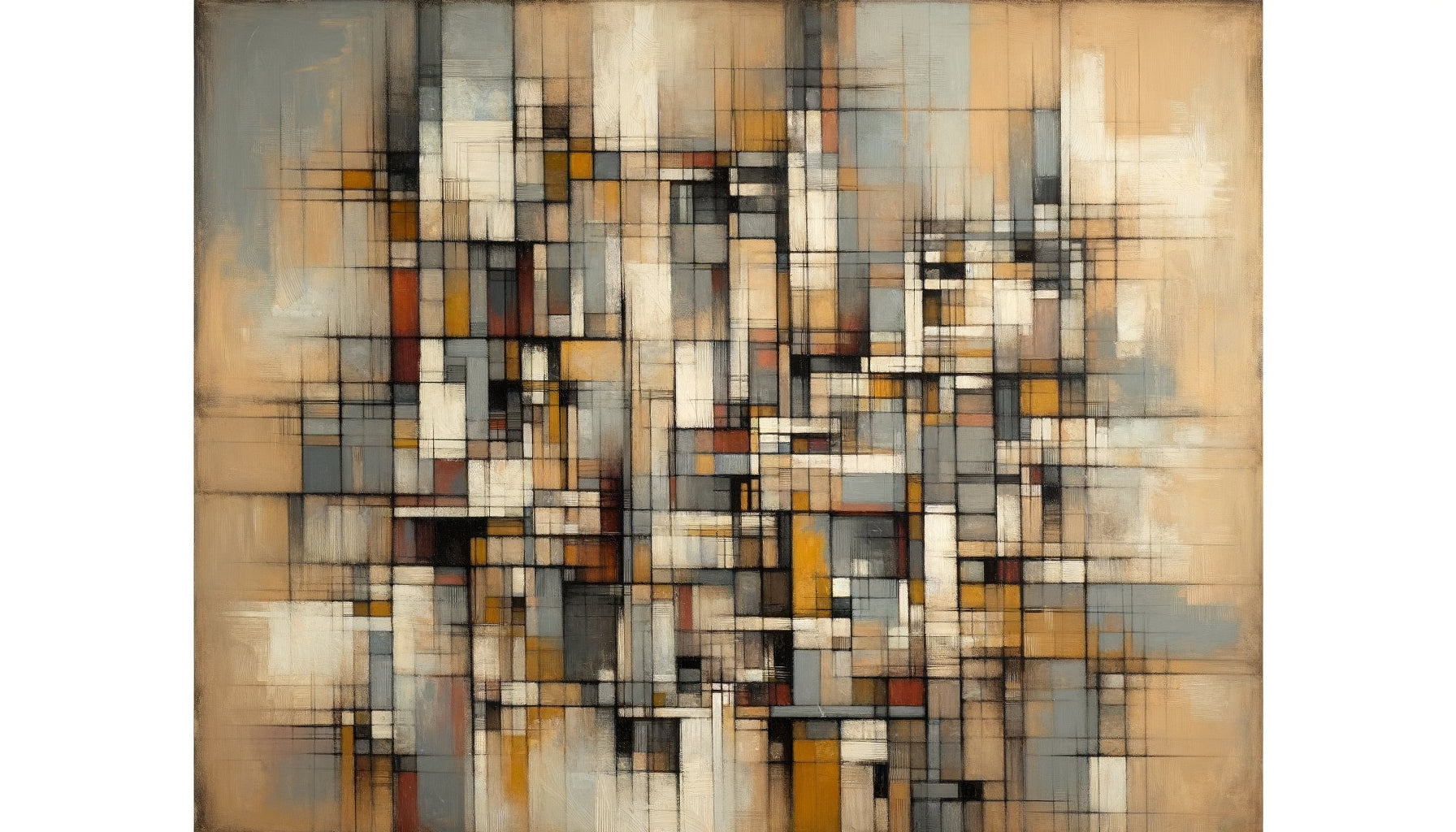 Peinture abstraite expressionniste de Jack Tworkov années 1950 combinant structure géométrique et gestes spontanés
