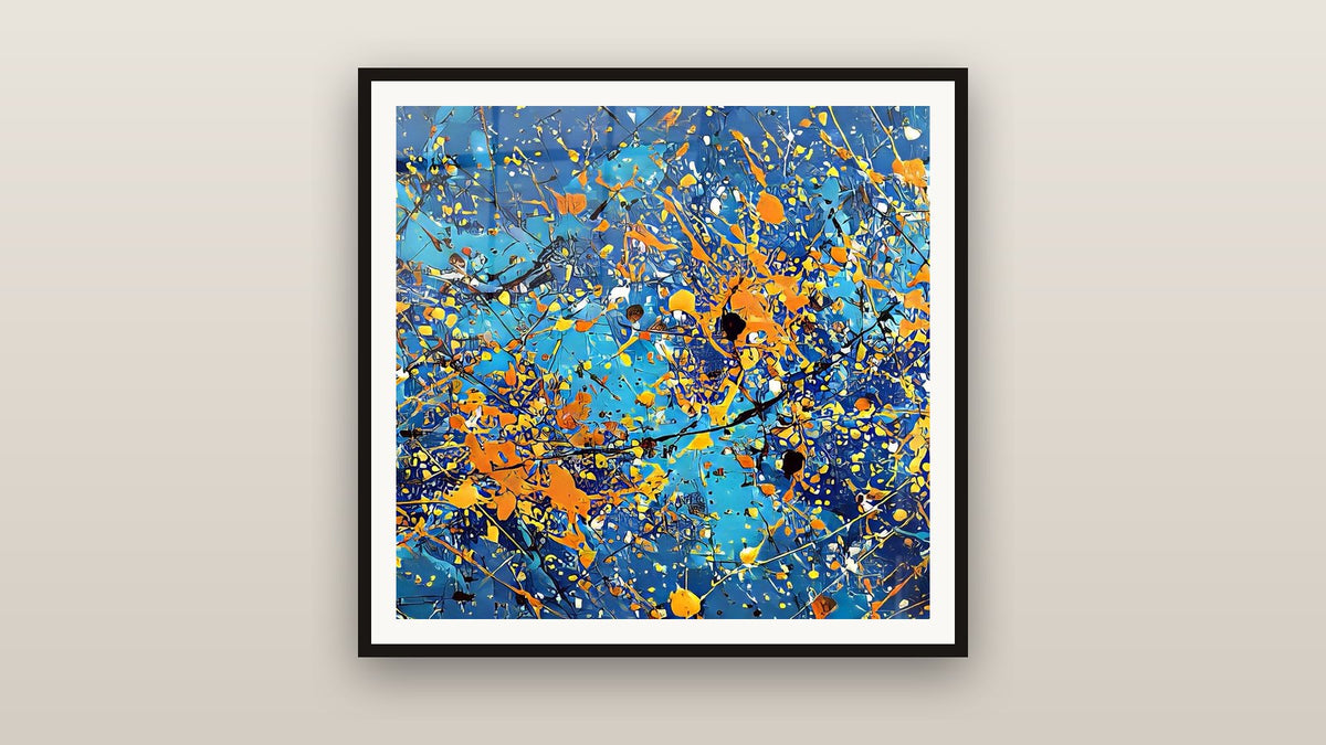Quadro incorniciato su una parete: Esplosione di colori di