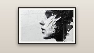 Ingelijst schilderij aan een muur