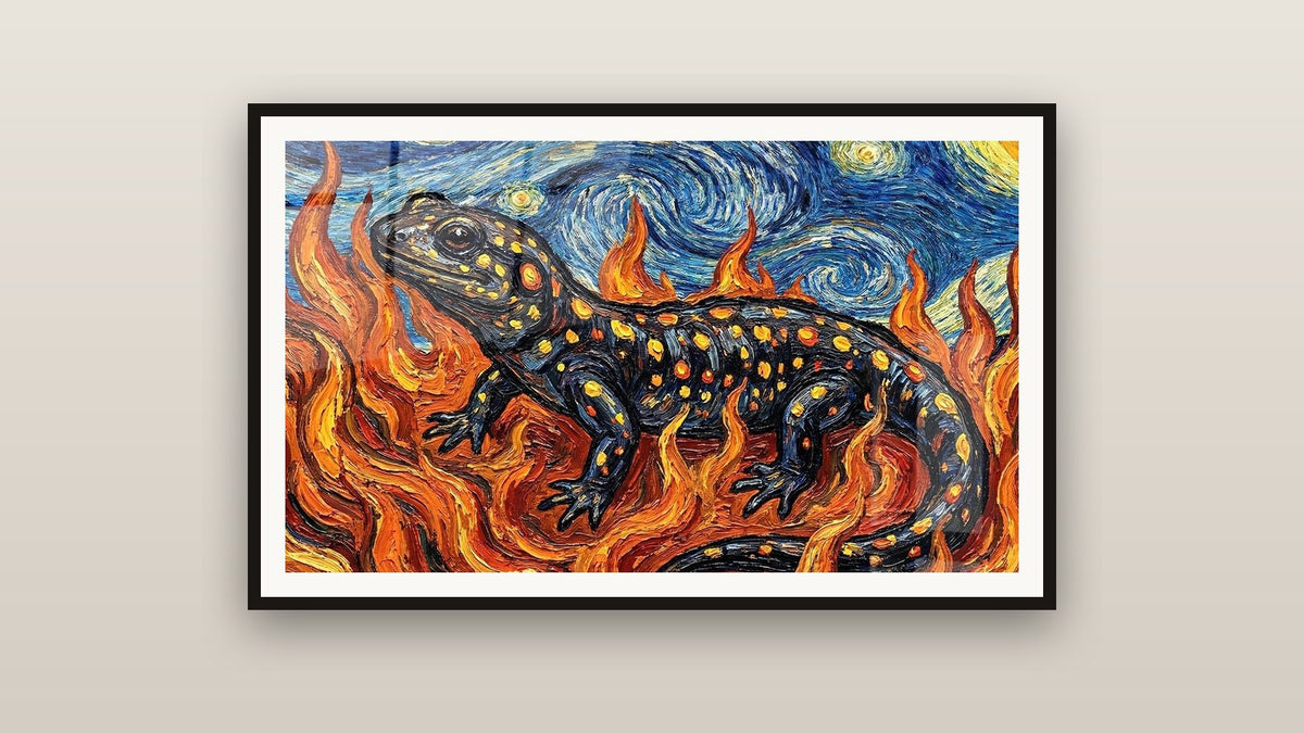 Framed painting on a wall