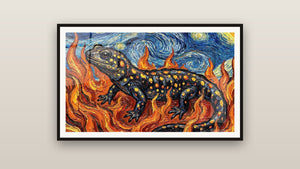Framed painting on a wall