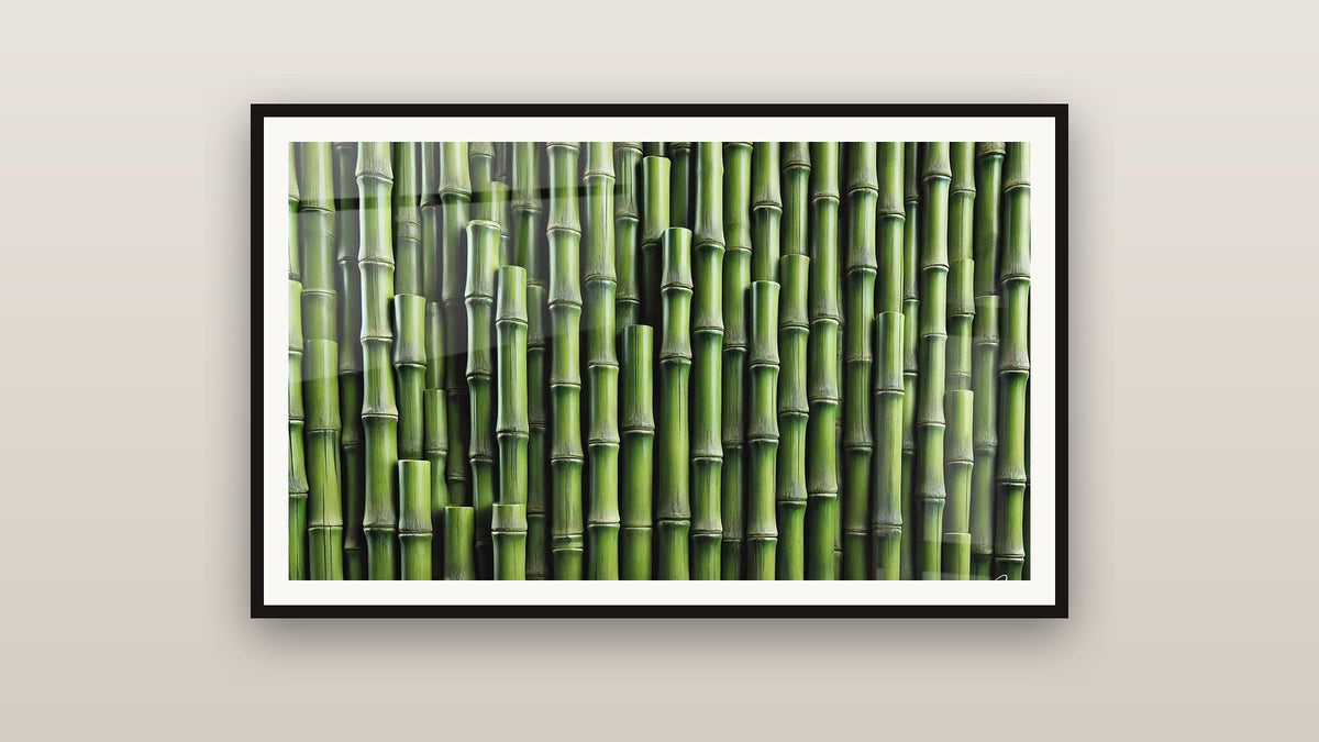 Tableau encadré sur un mur : Lignes de Nature