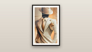 Framed painting on a wall