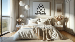 Chambre Airbnb accueillante avec literie hôtelière premium, draps blancs immaculés et oreillers moelleux