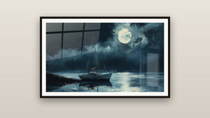 Tableau encadré sur un mur