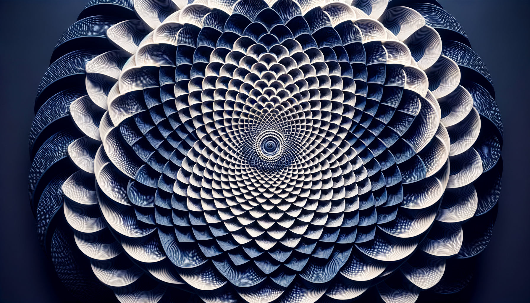 Motifs géométriques répétitifs hypnotiques en cercles concentriques créant un effet visuel apaisant et méditatif