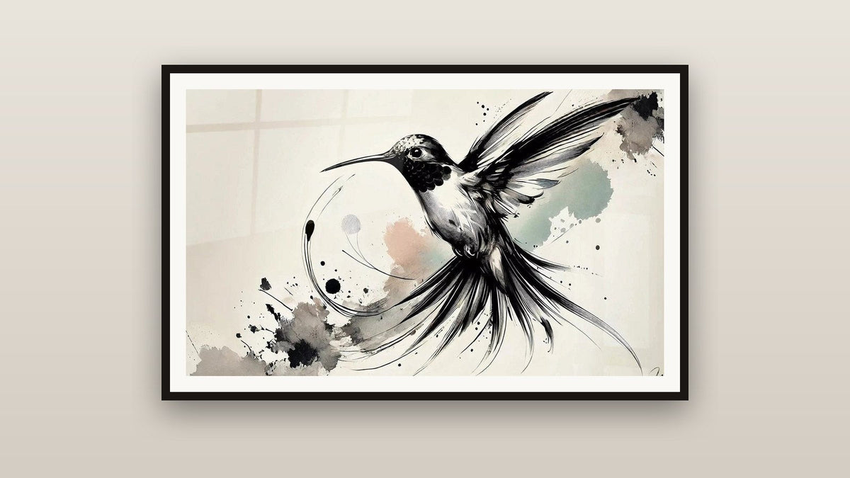 Quadro incorniciato su una parete: Splendore Bianco e Nero