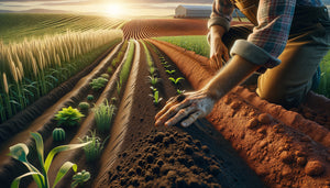 Observation comparative de différents types de sols agricoles sur le terrain, montrant variations de couleur et texture caractéristiques