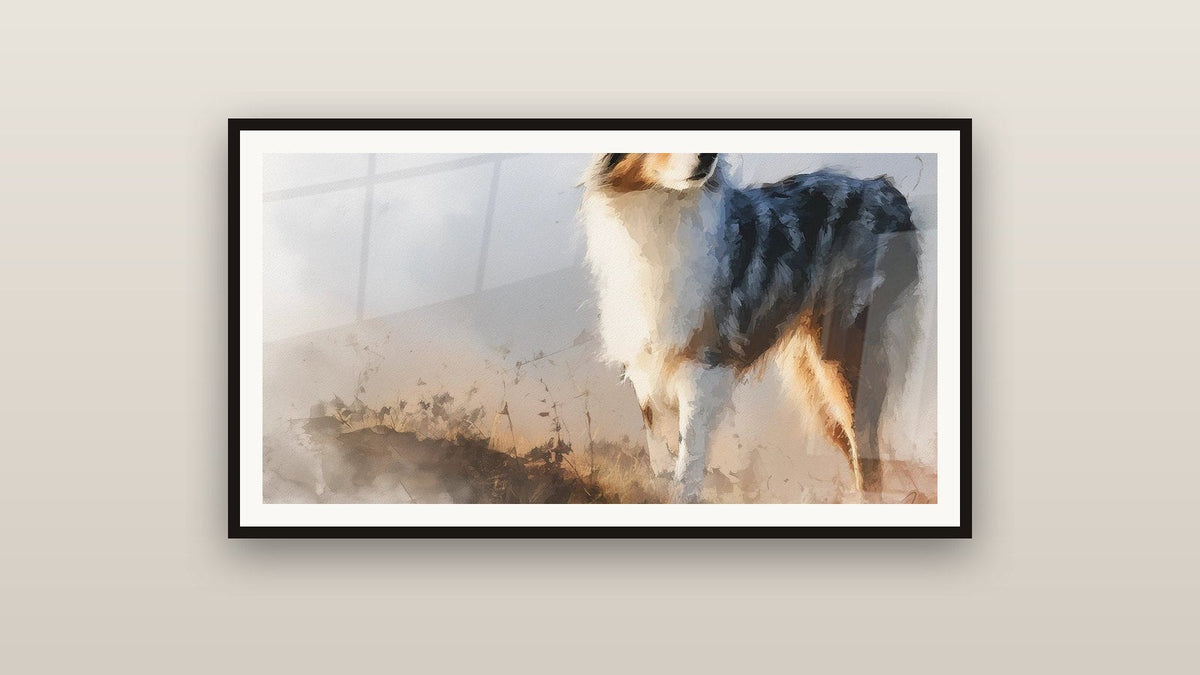 Tableau encadré sur un mur