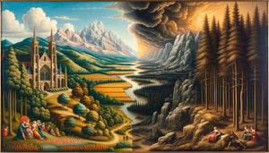 Peinture Renaissance comparant paysage rhénan flamand et paysage danubien allemand, styles distincts du 16ème siècle