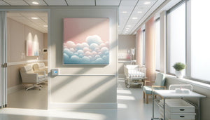 Peinture acrylique douce aux tons pastel dans une chambre néonatale sécurisée pour bébé prématuré