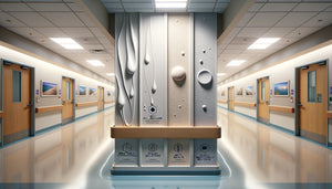 Comparaison macro de trois finitions de peinture hospitalière résistantes aux désinfectants : époxy, siloxane et polyuréthane