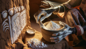 Femme africaine appliquant pigments de kaolin sur mur traditionnel avec techniques ancestrales de stabilisation naturelle