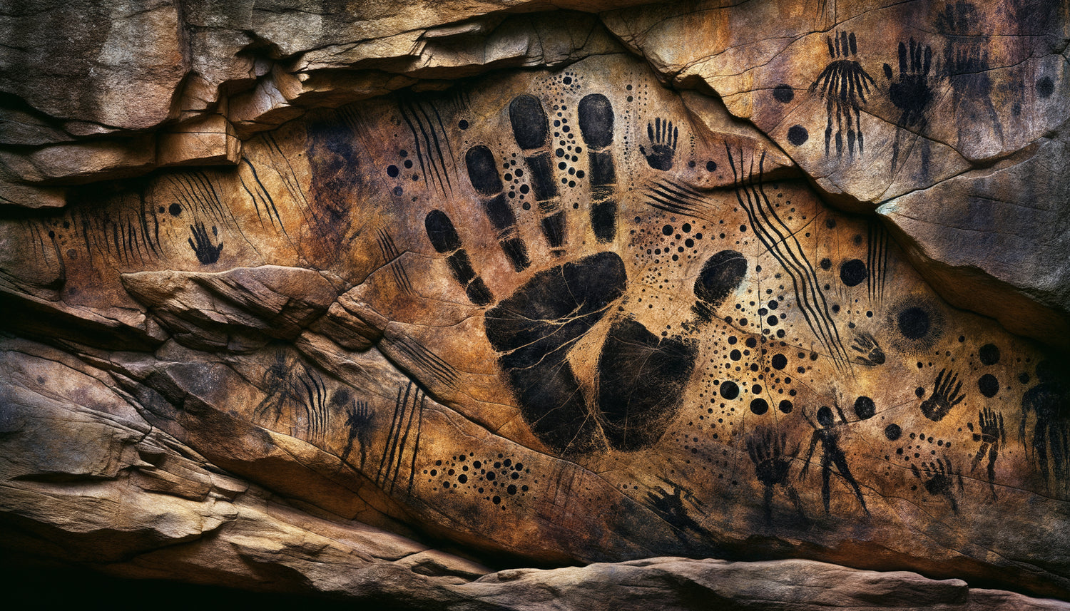 Peinture rupestre amazonienne vieille de 11 000 ans montrant l'application sophistiquée de pigments noirs sur roche