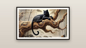 Framed painting on a wall: Forest Guardian