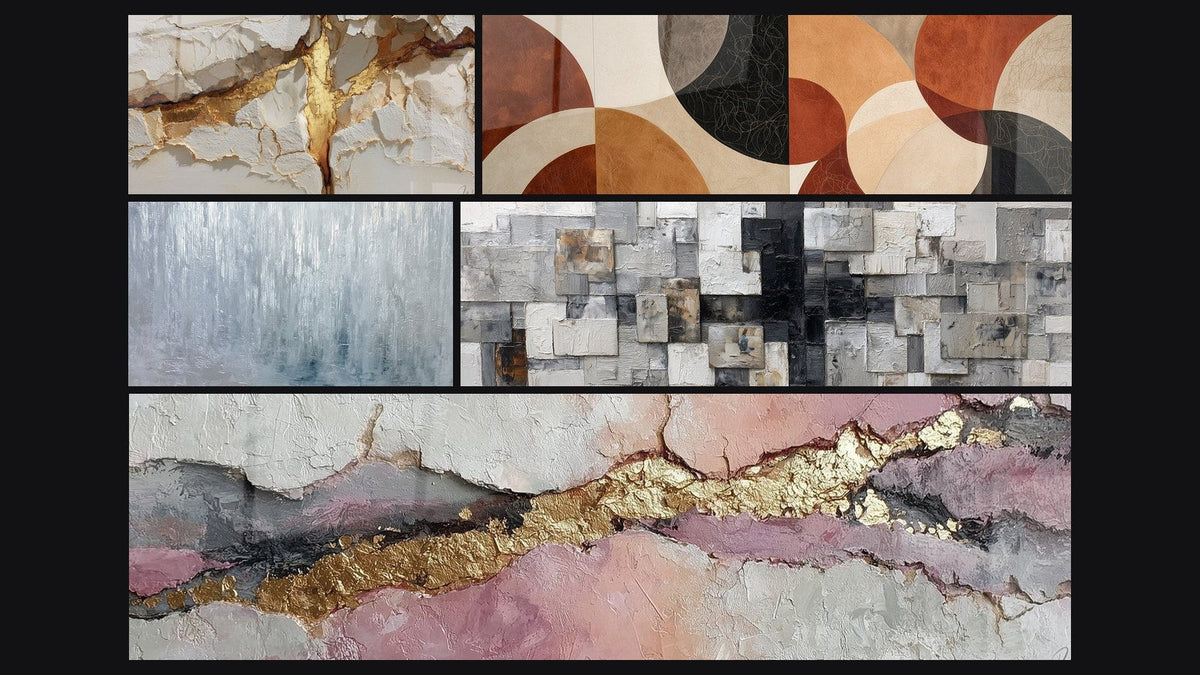 Mosaic of five paintings