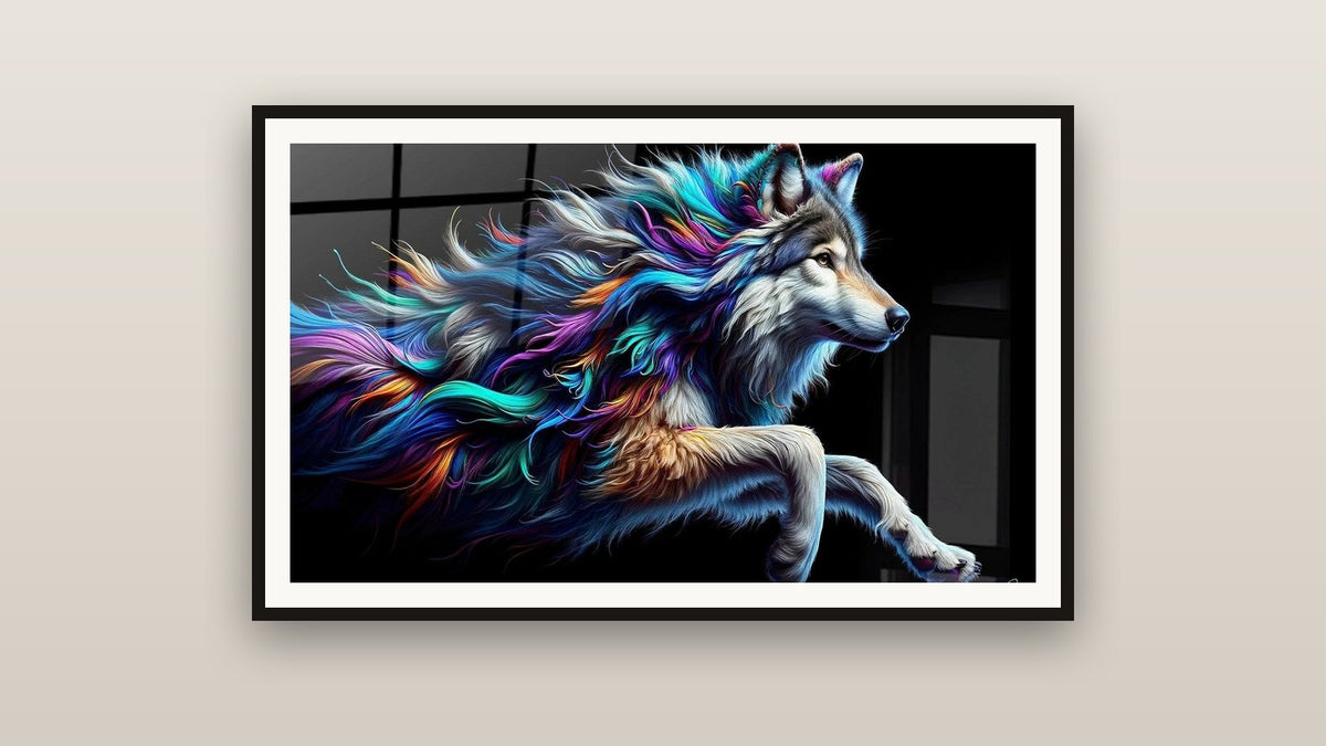 Framed painting on a wall: Chromatic Breath of Fauna
