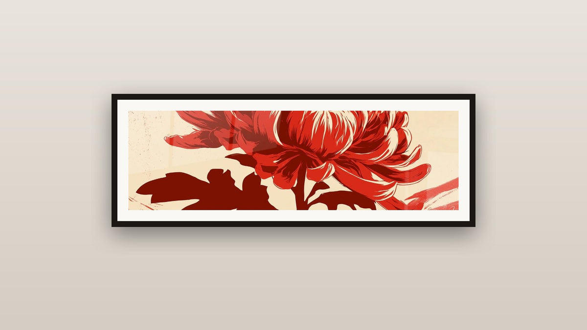 Framed painting on a wall