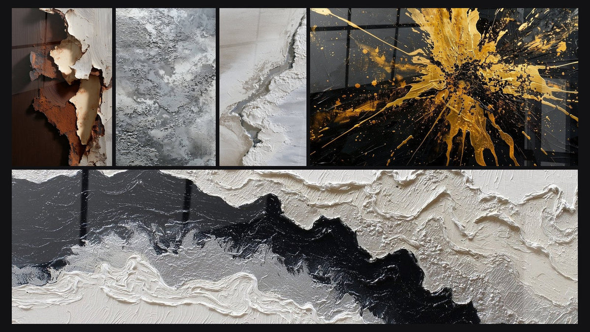 Mosaic of five paintings