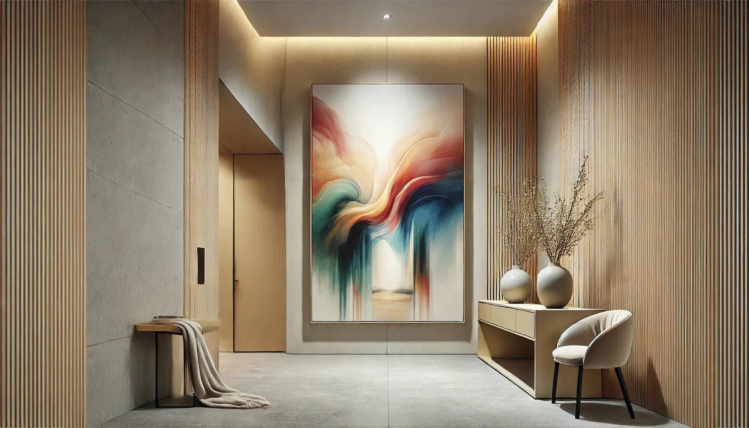 Pourquoi opter pour un tableau paysage abstrait dans une entrée moderne ? Votre guide complet pour une décoration unique