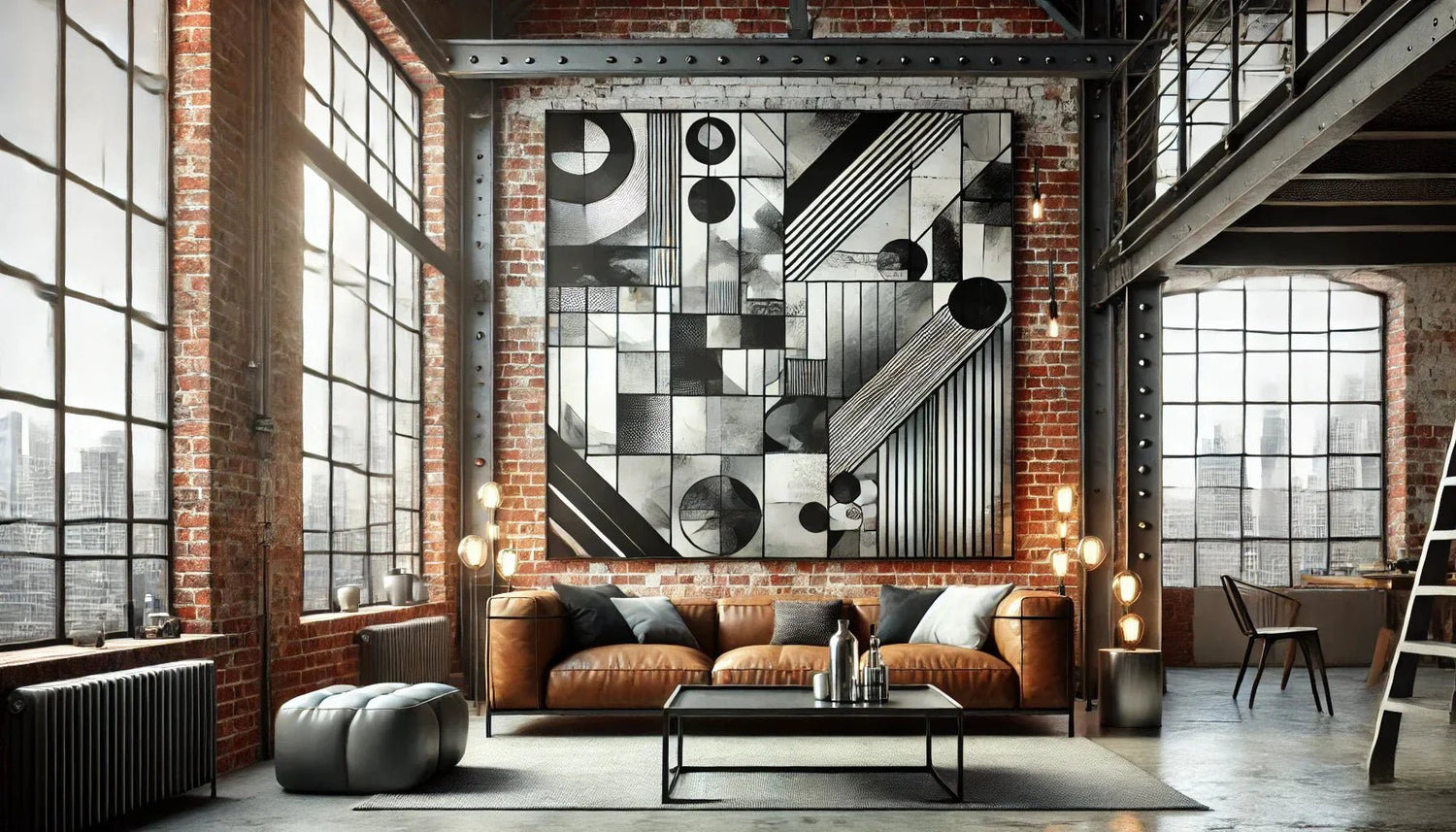 Pourquoi un tableau peinture abstrait est-il parfait pour une décoration industrielle ?