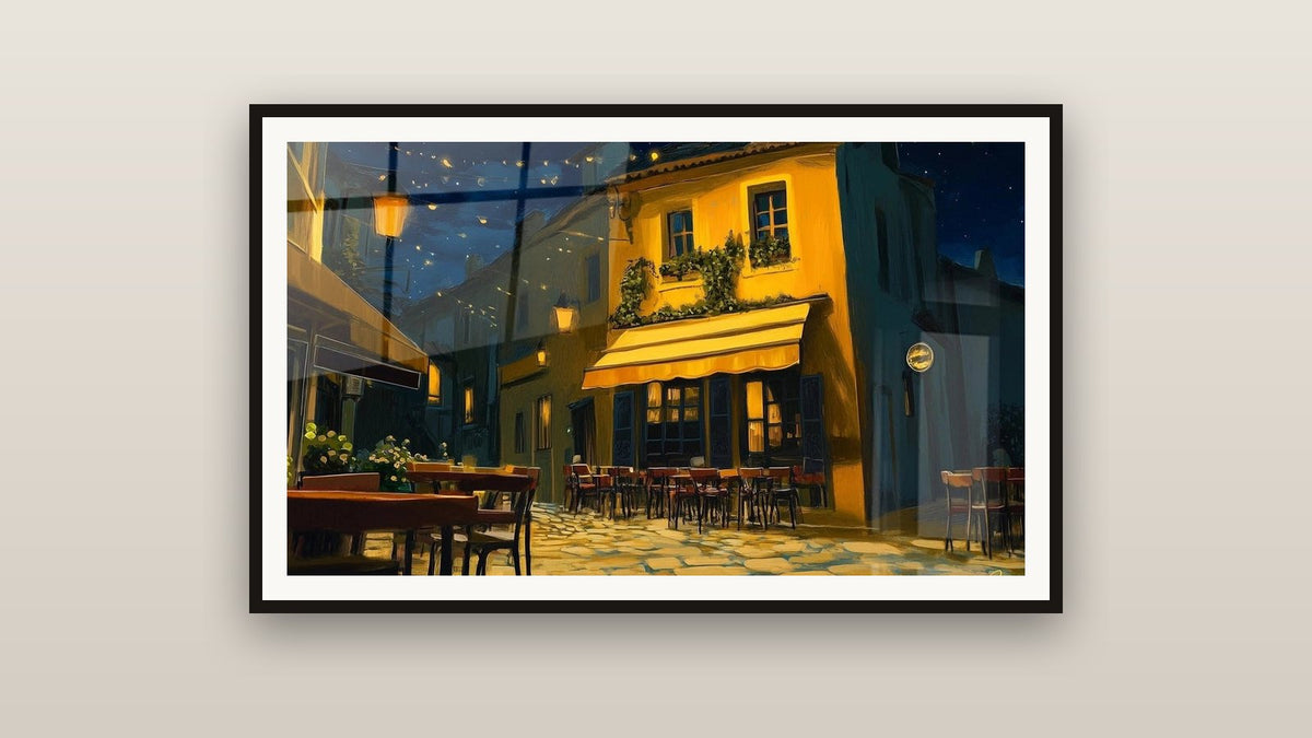 Quadro incorniciato su una parete