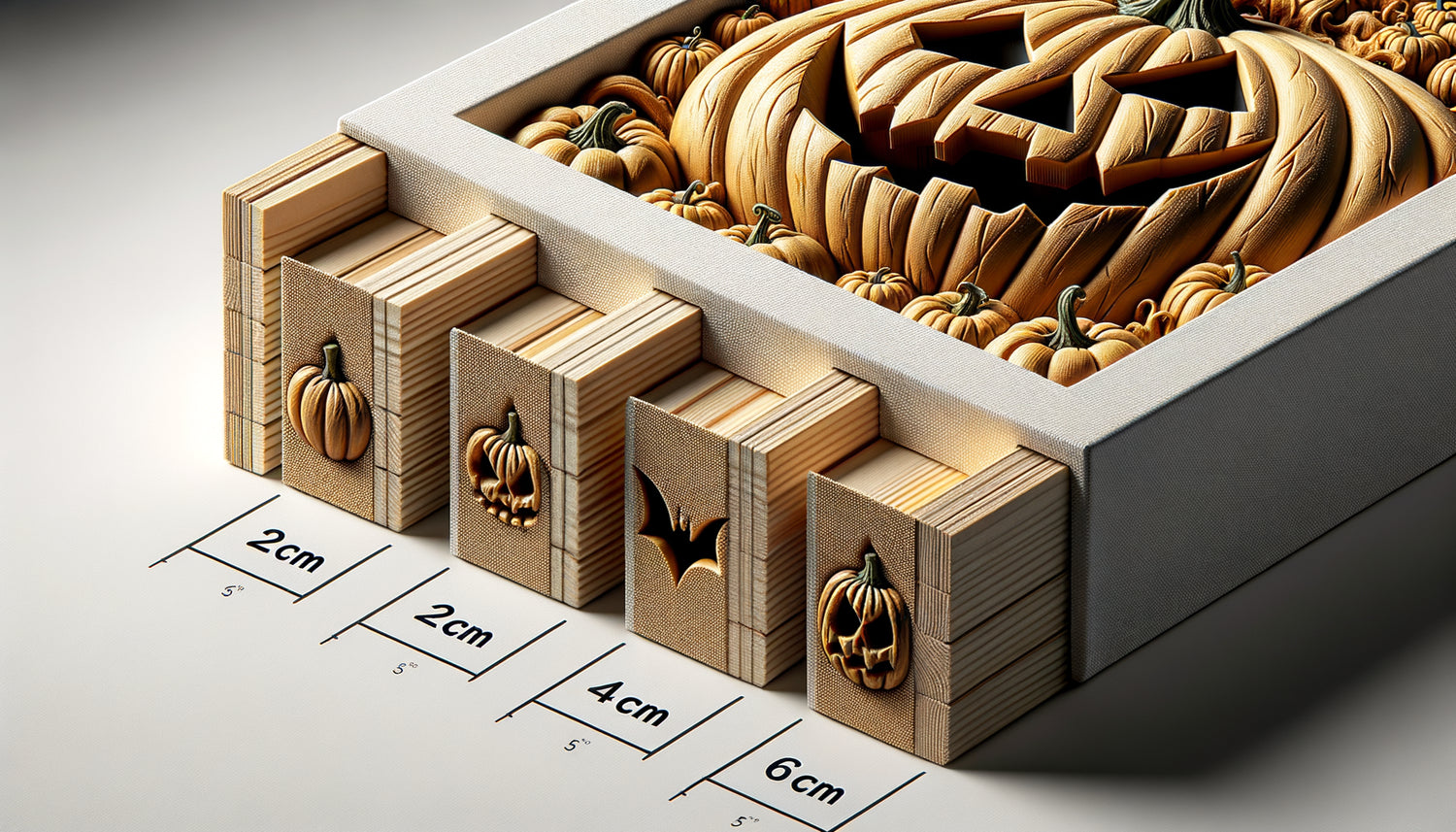 Comparaison de châssis de différentes profondeurs pour peinture Halloween texturée avec reliefs épais