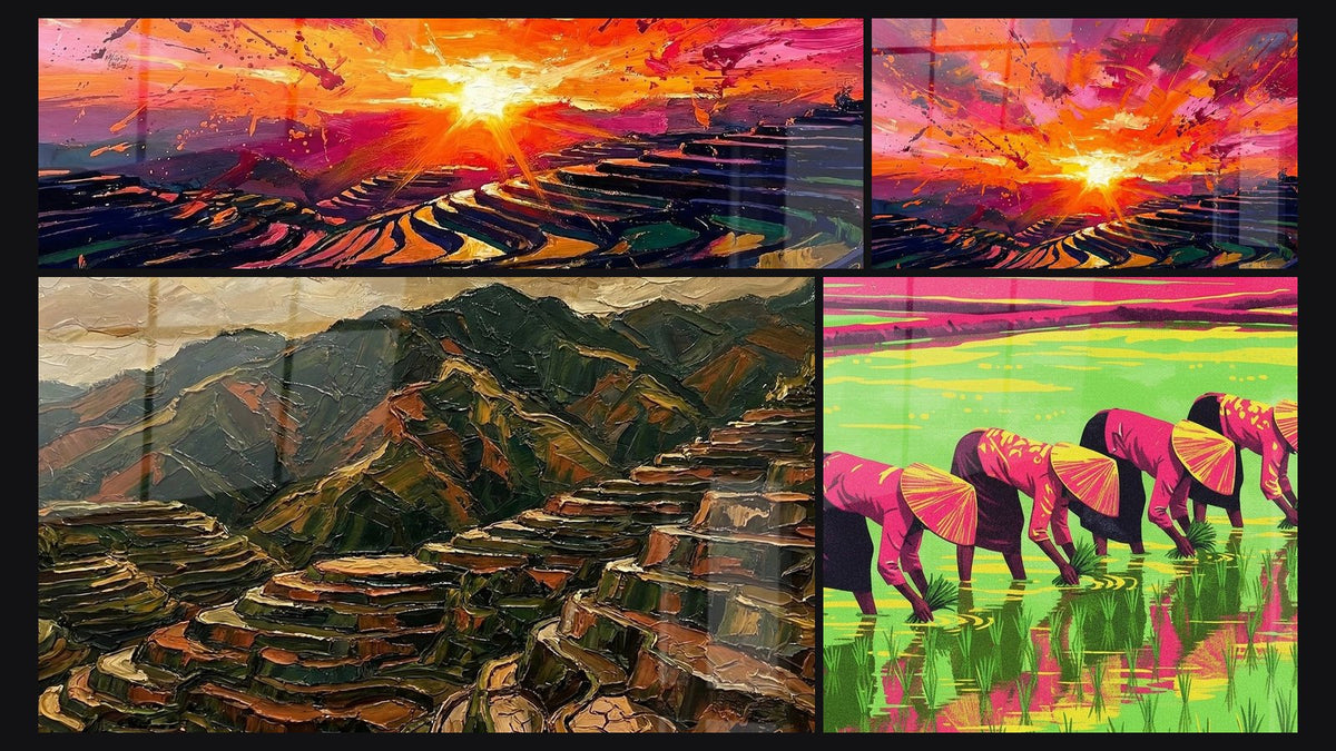 Mosaic of four paintings