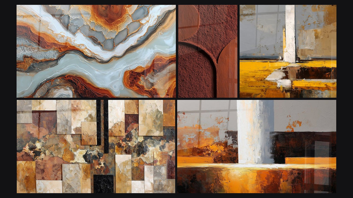 Mosaïque de cinq tableaux