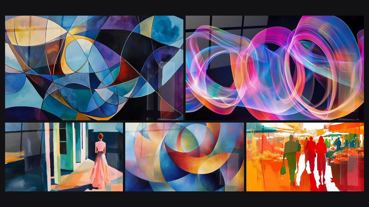 Mosaico di cinque quadri