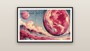 Framed painting on a wall