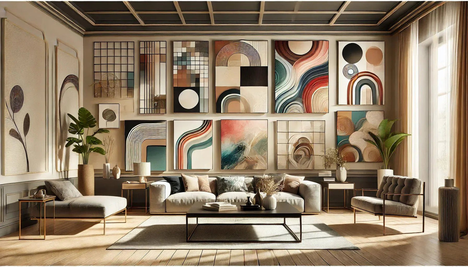 Quels styles de tableau peinture abstrait conviennent le mieux à un salon contemporain ?