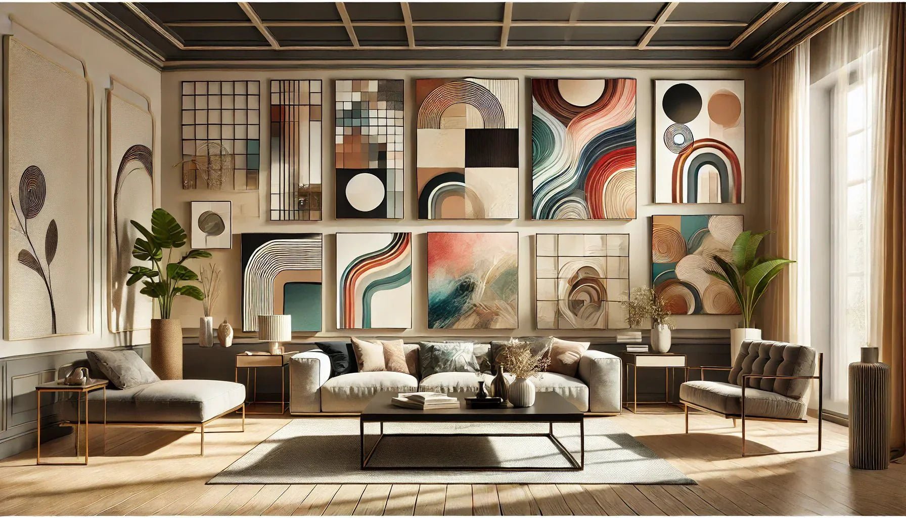 Quels styles de tableau peinture abstrait conviennent le mieux à un salon contemporain ?