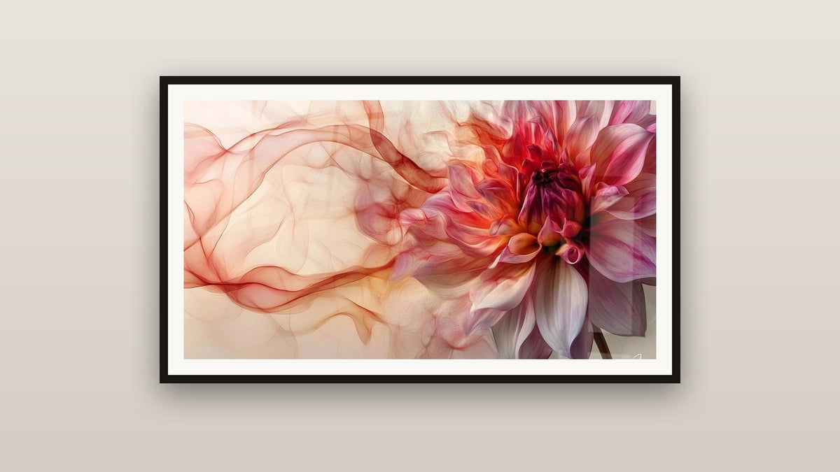 Tableau encadré sur un mur : Dahlia N°6