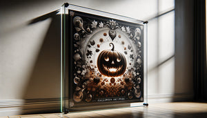 Reproduction Halloween sur plexiglas qualité muséale avec effet de profondeur et transparence optique professionnelle