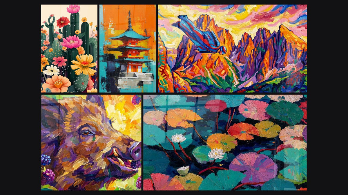 Mosaïque de cinq tableaux