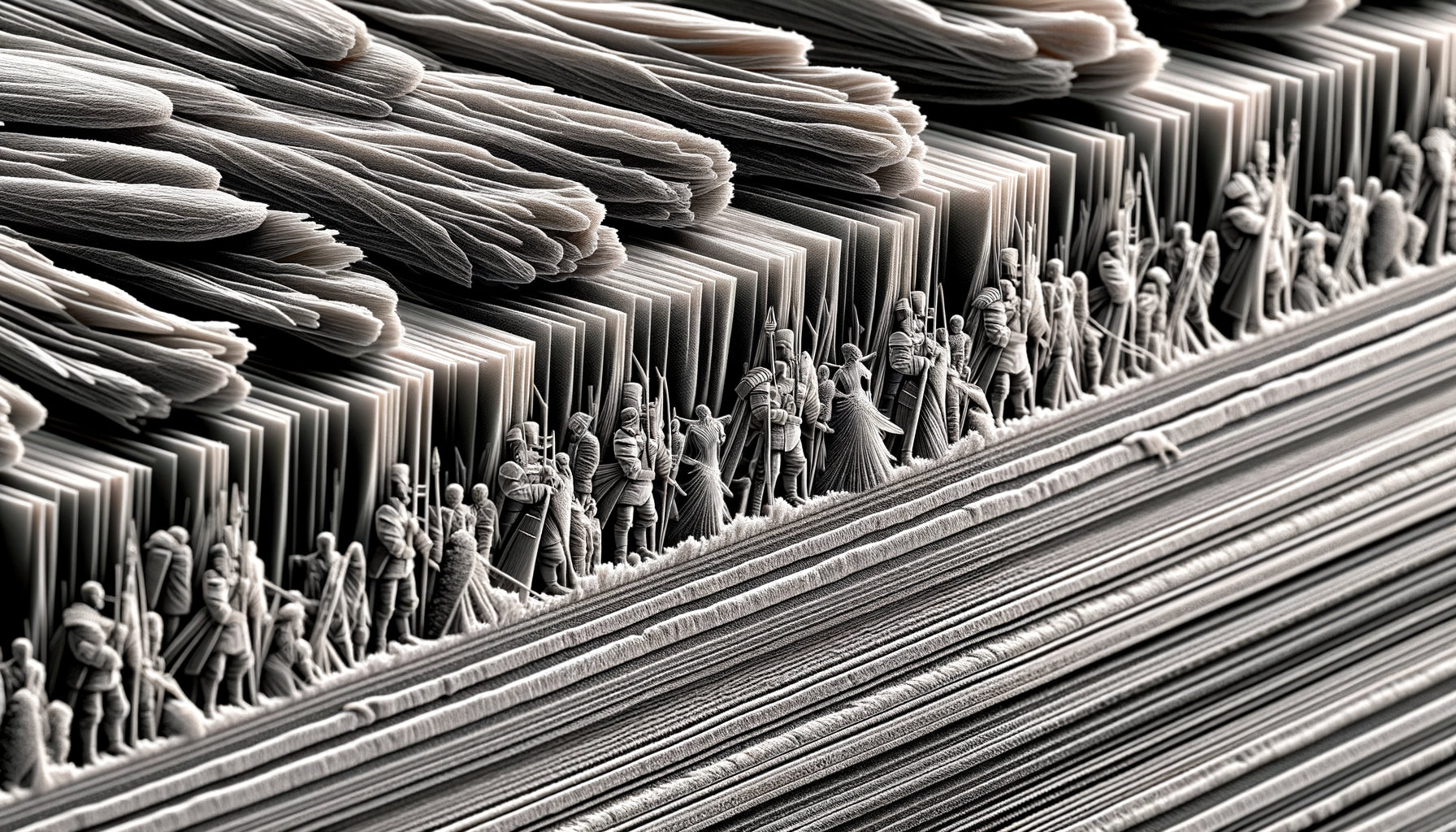 Macro photographie d'un papier coton qualité archive pour reproduction de croquis de mode, fibres visibles et qualité muséale