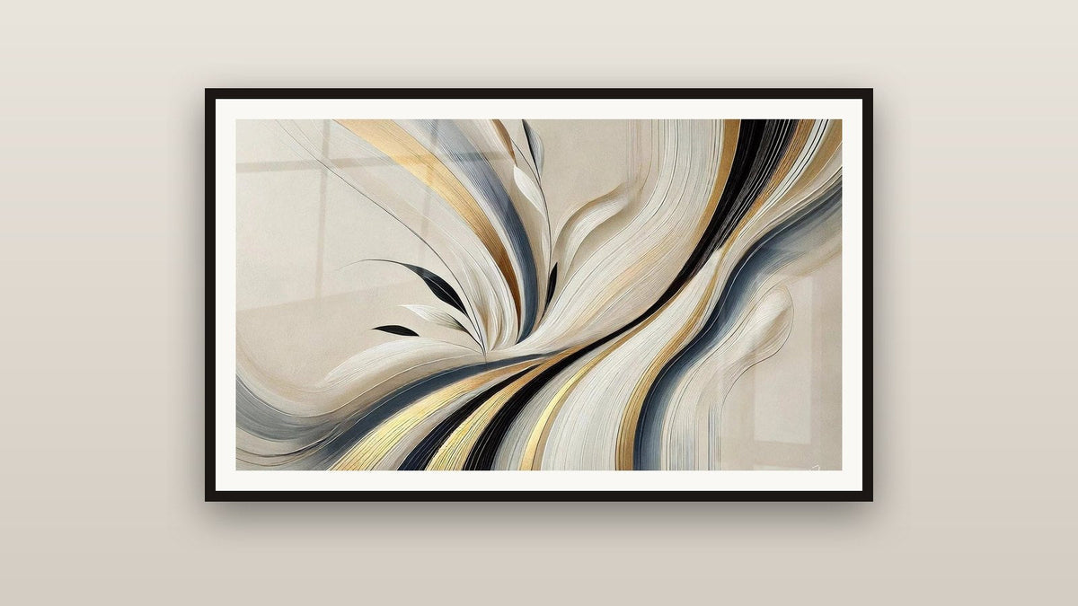 Tableau encadré sur un mur : Élan d'Harmonie