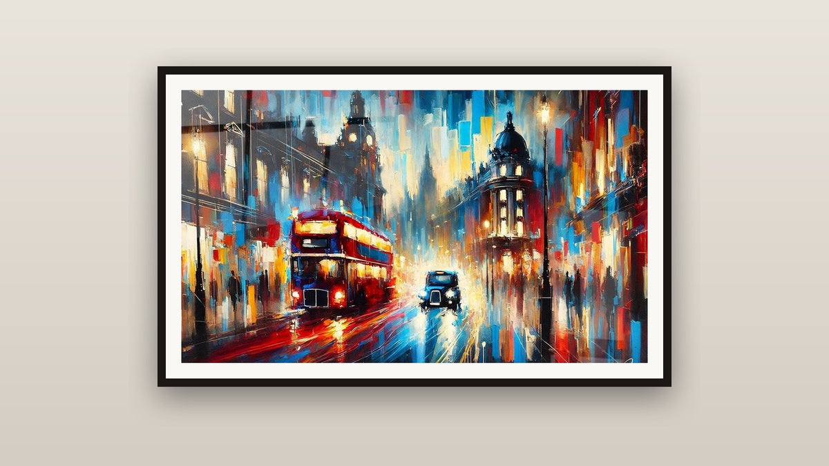 Tableau encadré sur un mur : Londres N°1
