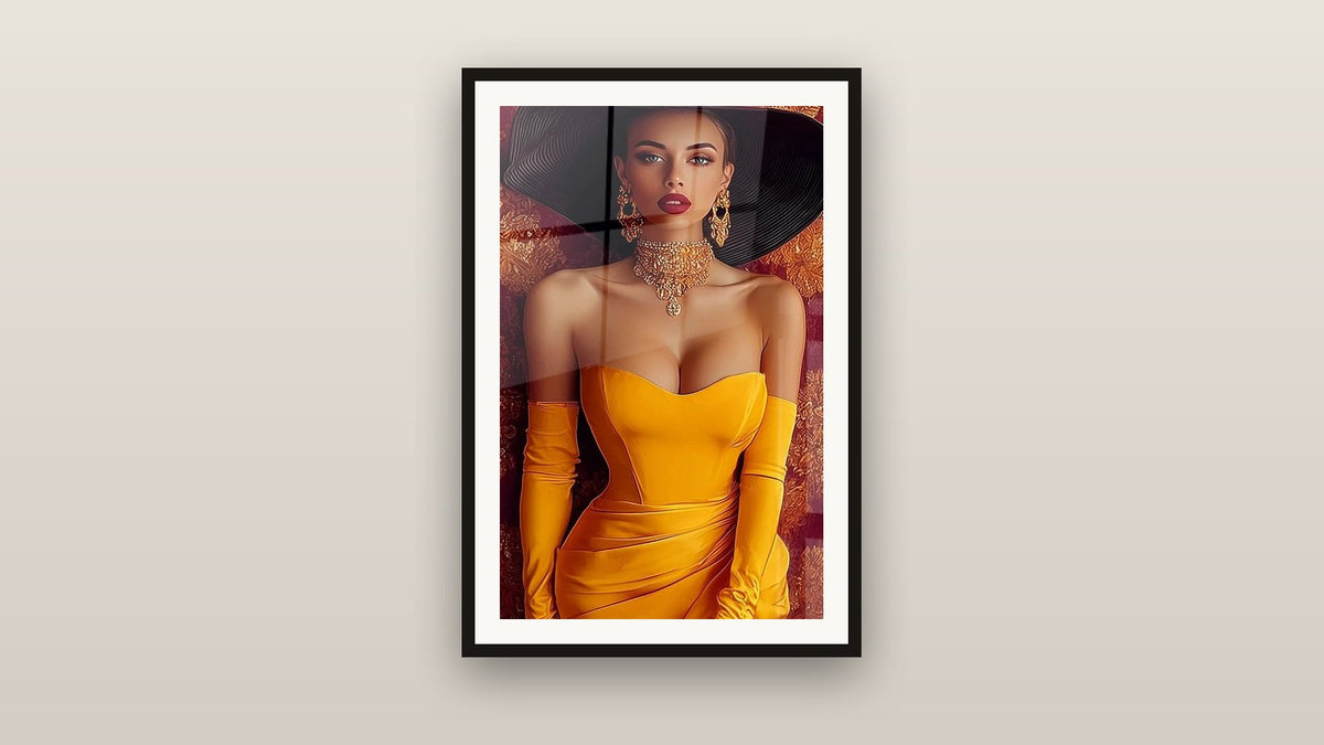 Tableau encadré sur un mur : Femme Fatale