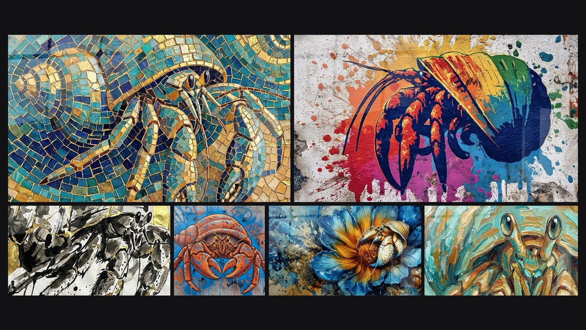 Mosaïque de six tableaux