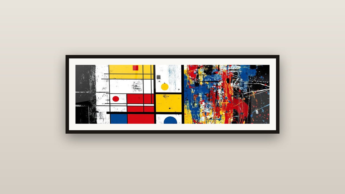 Quadro incorniciato su una parete: Astratto geometrico